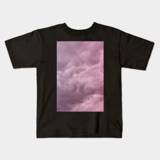 Pink and Purple Cloudy Sky Photography Kids T-Shirt